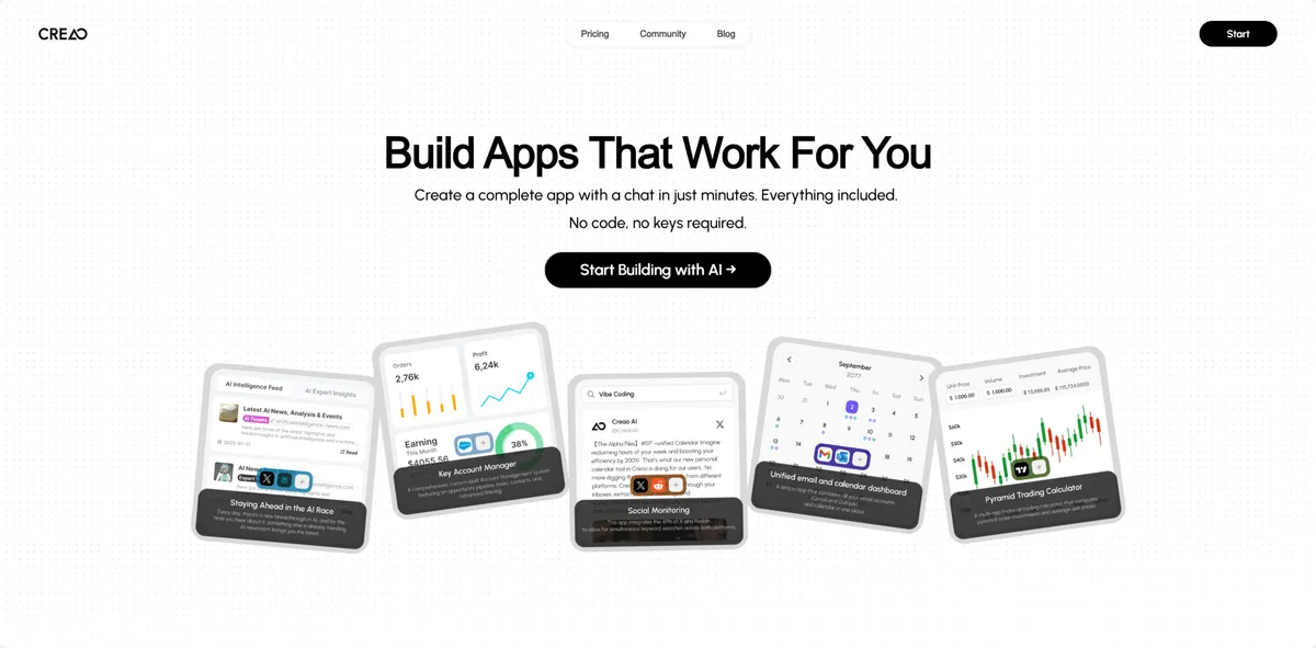 CREAO - 构建适合你的应用程序。 - 产品截图展示1