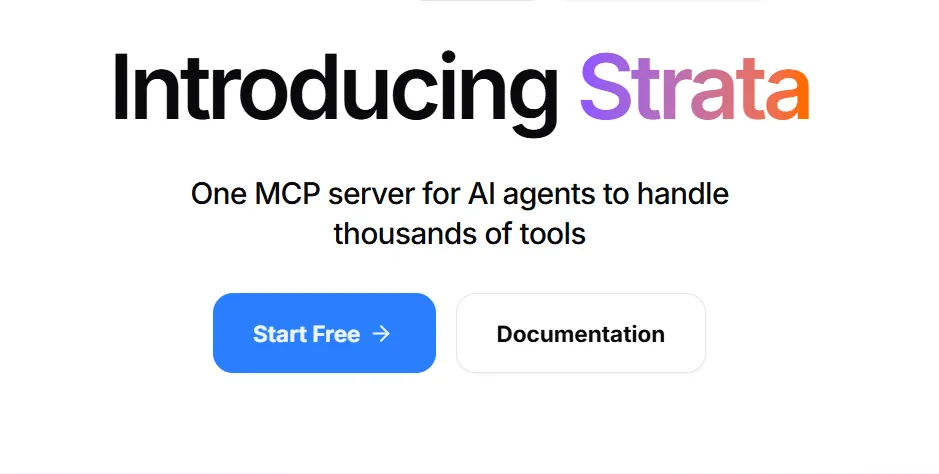 Strata - 用于 Agent 处理数千种工具的 MCP 服务器。 - 产品截图展示1
