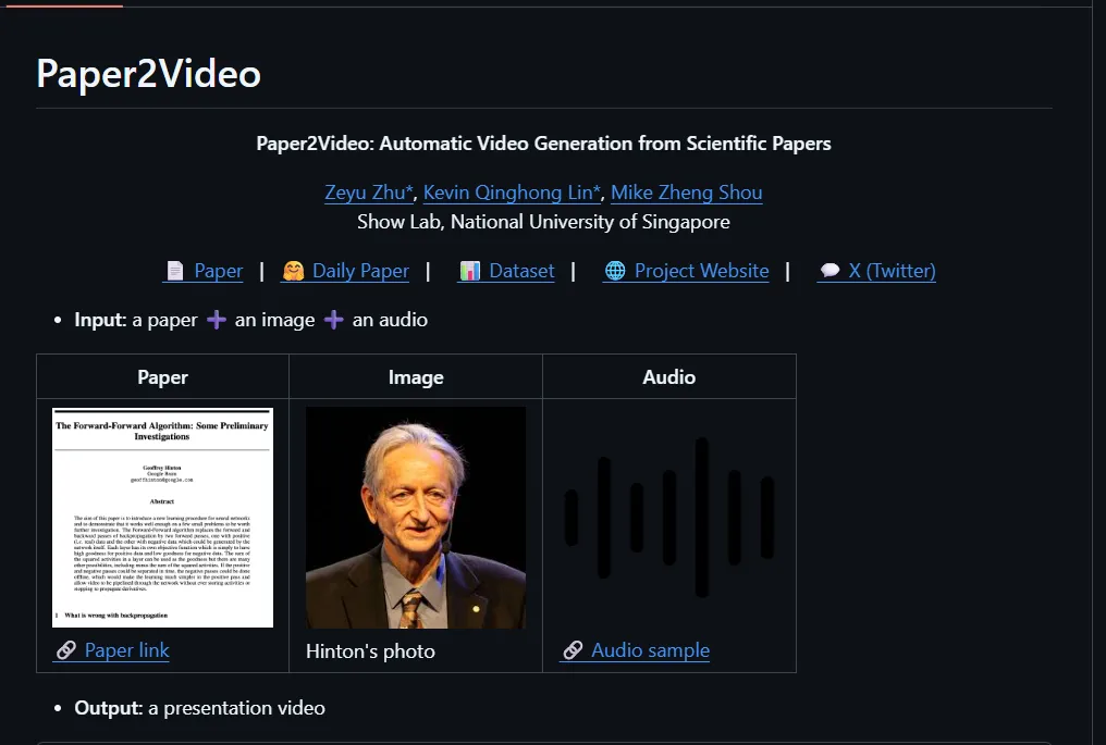 Paper2Video - 从科学论文自动生成视频。 - 产品截图展示1