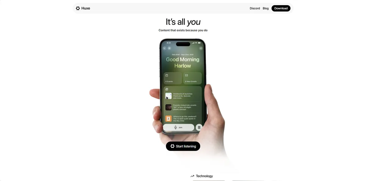 Huxe AI - AI 音频伴侣。 - 产品截图展示1