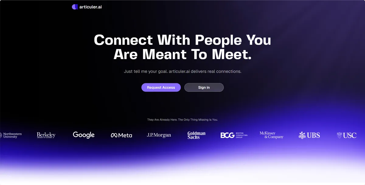 articuler - AI 驱动的职业社交平台。 - 产品截图展示1