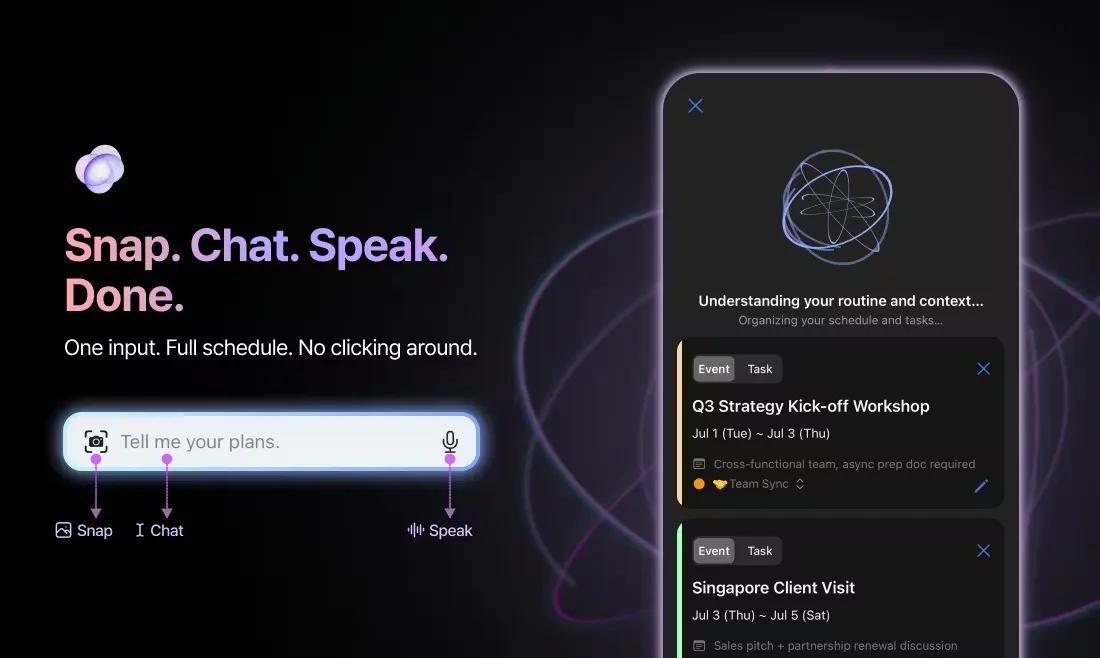 Trace - 专为讨厌繁琐规划流程的用户设计的 AI 日历应用。 - 产品截图展示1