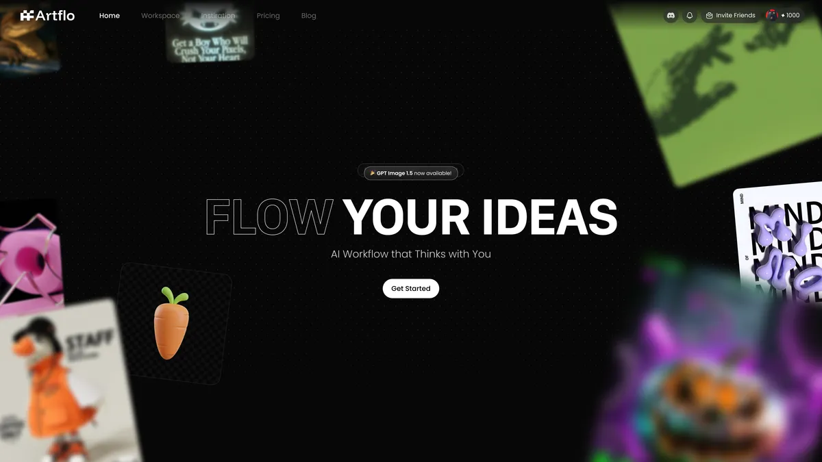 Artflo - 针对专业设计师、设计爱好者的 AI 工作流产品。 - 产品截图展示1