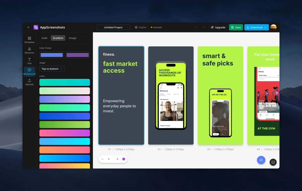 AppScreenshots - 为应用商店创建专业应用截图的 AI 工具。 - 产品截图展示1